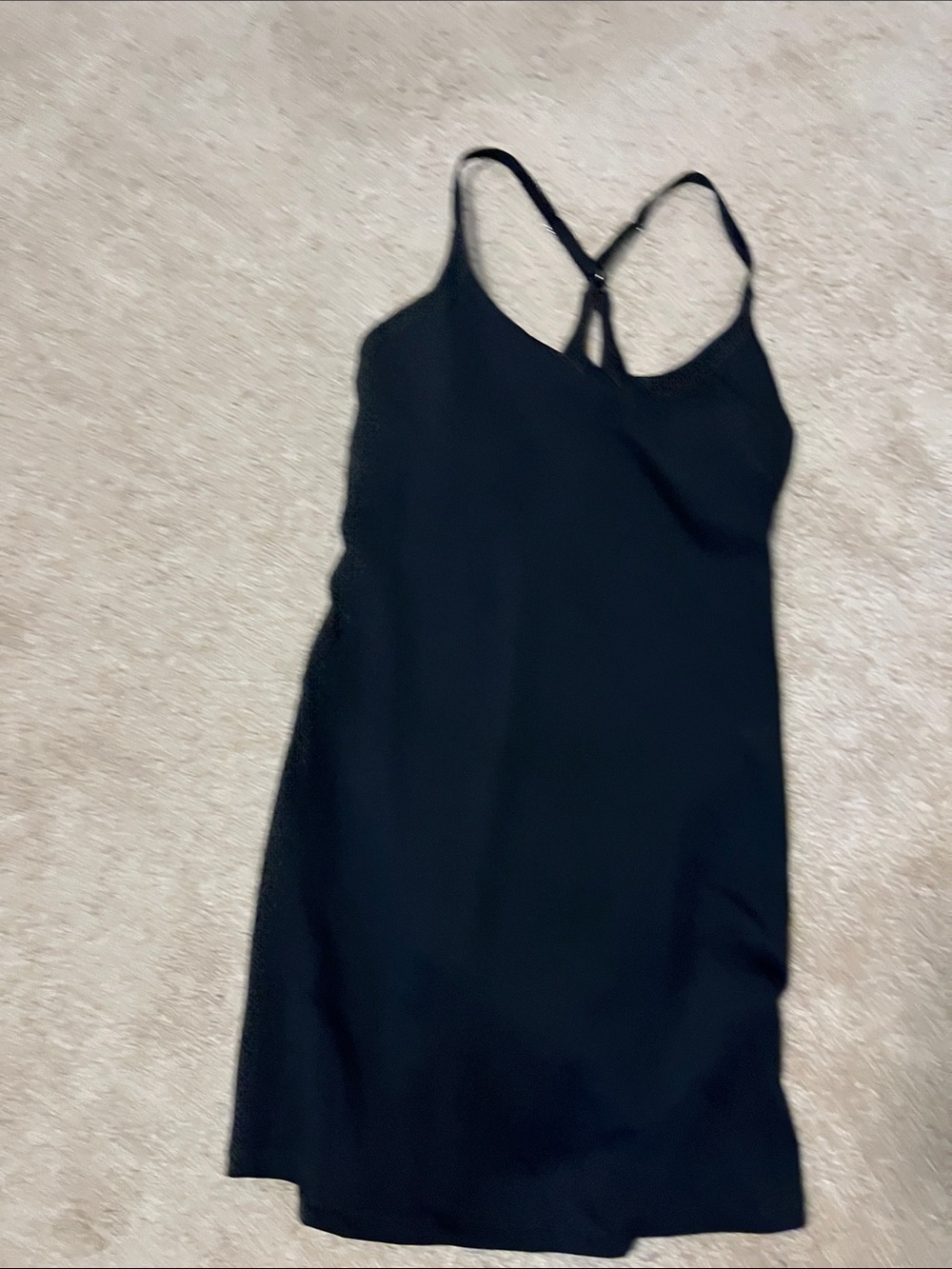 Black athletic tennis Dress with Strappy Back- Iuga XL